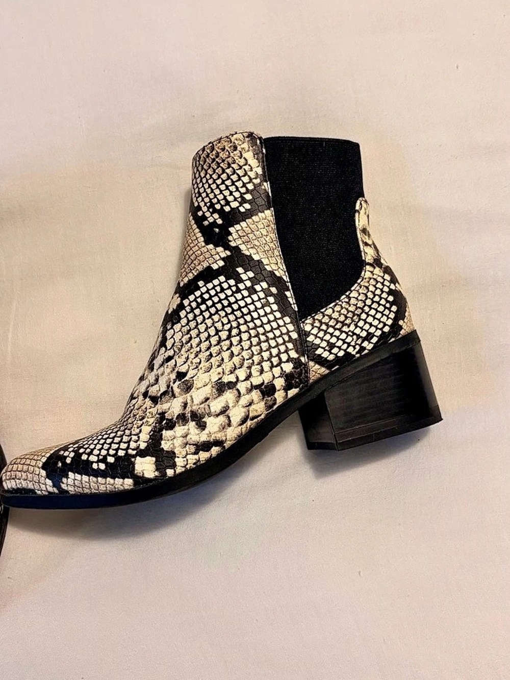 Call It Spring Snake Print Pointed Toe Ankle Boots